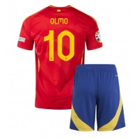 Echipament fotbal Spania Dani Olmo #10 Tricou Acasa European 2024 pentru copii maneca scurta (+ Pantaloni scurti)